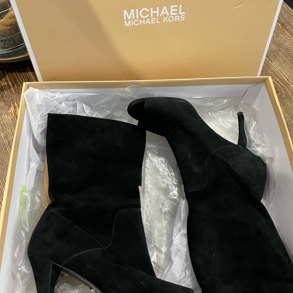 Michael Kors Suede Open Toe Heel Boot - image 3